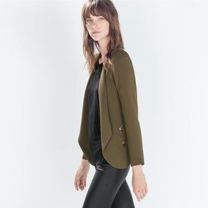Olive Khaki Blazer from Zara